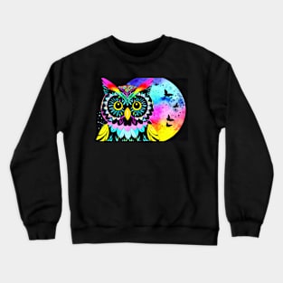 Owl - Rainbow Moon Crewneck Sweatshirt